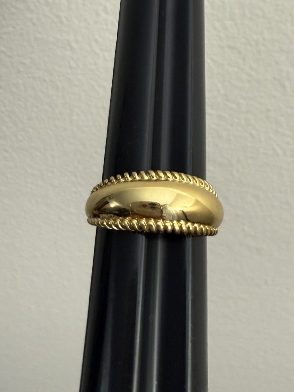Authentic Carolyn Pollack Relios Solid Brass Domed Rope Edge Band Ring - Picture 11 of 16